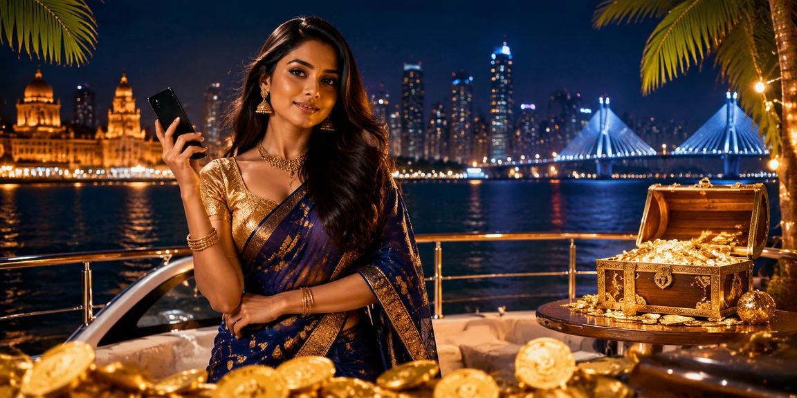 Mumbai beach view with sports betting concept